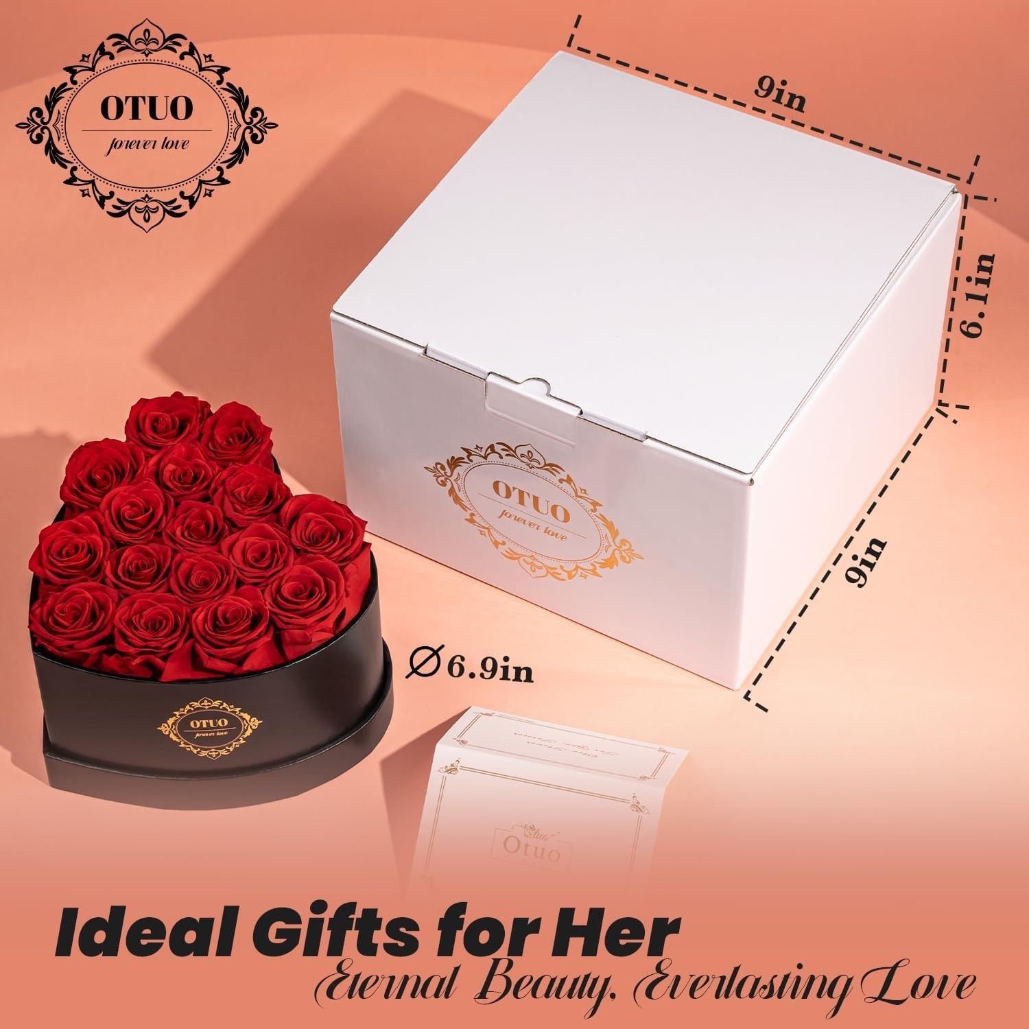 Forever Roses in Luxury Heart-Shaped Box – Lasting Gift for Wife or Girlfriend