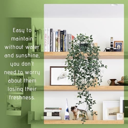 Fake Hanging Plant with Pot Small Artificial Potted Vine Plants 28.7-in Mandala
