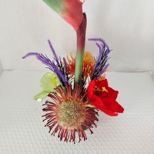 Red Artificial bird of paradise table decoration