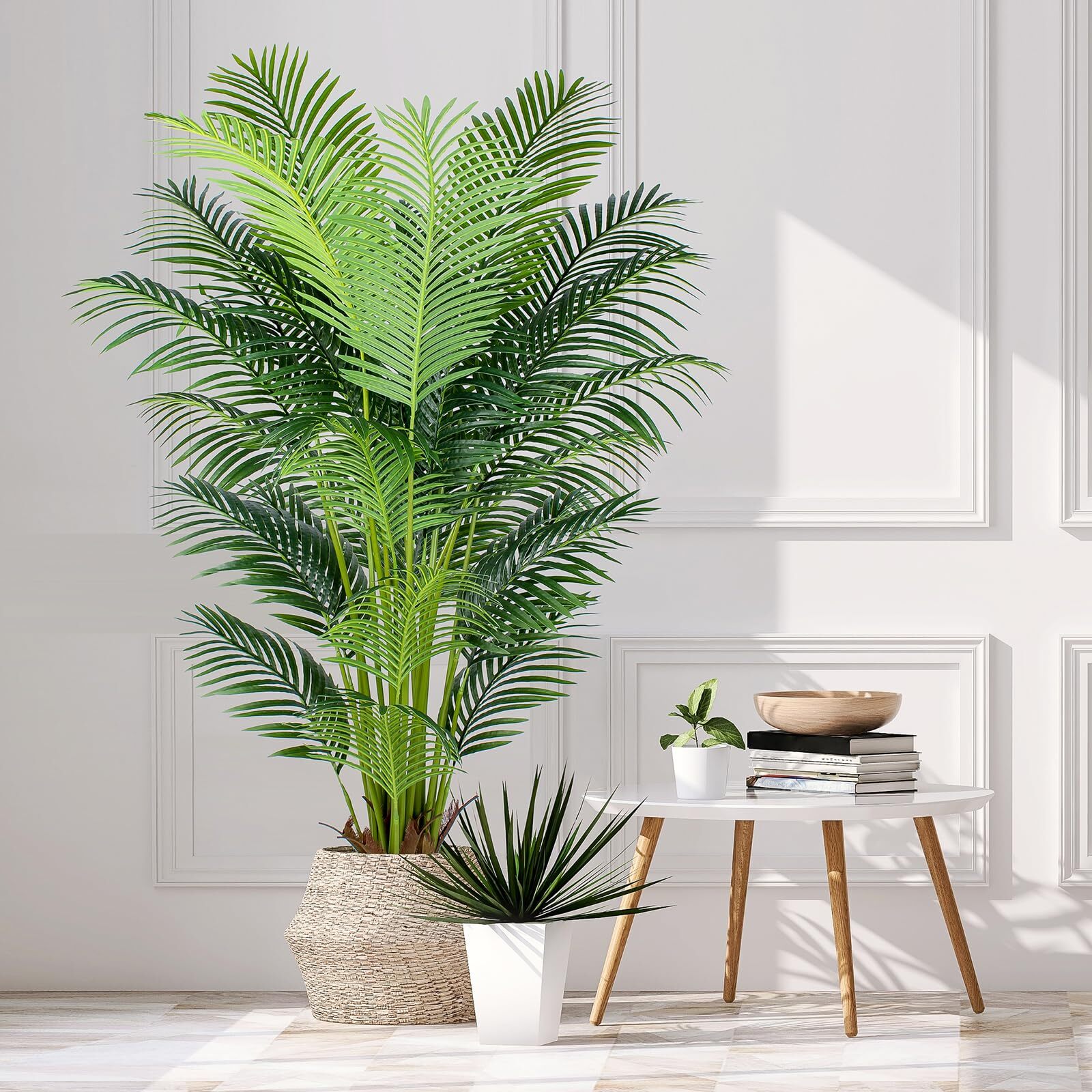 Yepdin 6 Ft Artificial Tropical Palm Plant Artificial Large Trees with 24 Remova