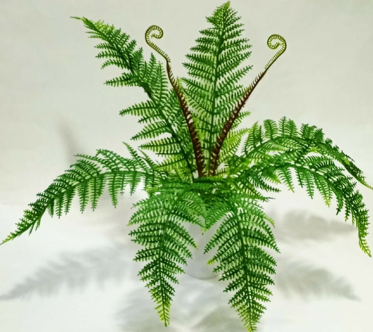 Plastic Fern 17″ Bush Leaf Greenery Foliage Plant Flower In/Outdoor Decor USA