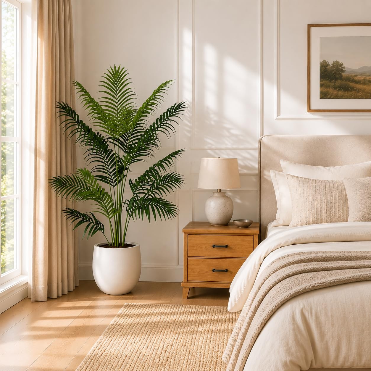 5ft Artificial Palm Tree – Realistic Fake Palm Tree Decor for Indoor & Outdoo…