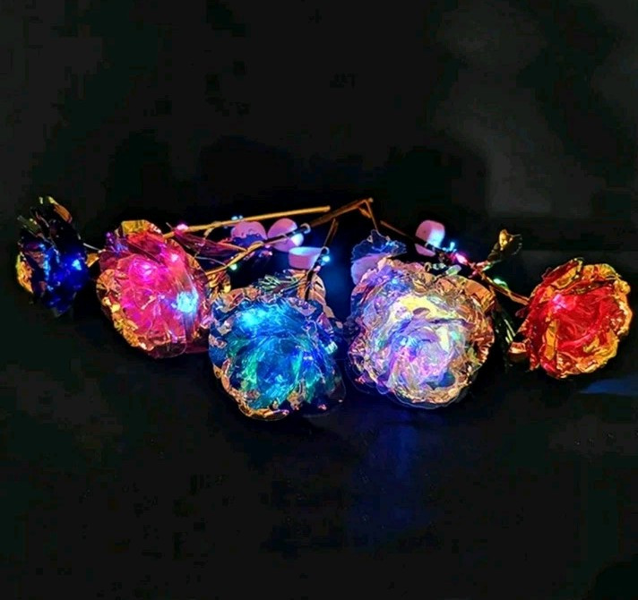Galaxy Light Up 24k Gold Foil ROSE