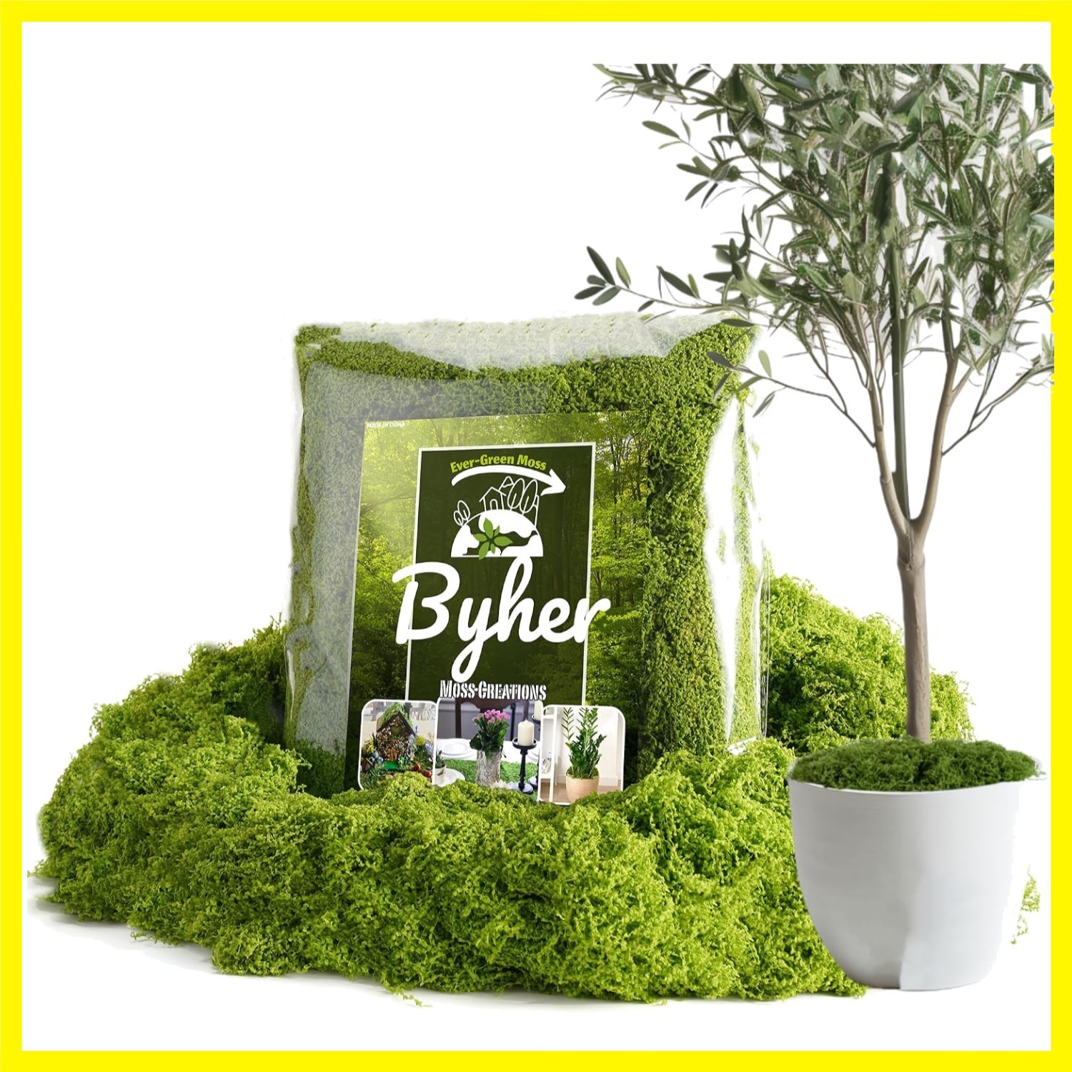 Fake Moss for Plants Indoor, 7OZ Value Pack – Artificial Grass for Crafts, Fl…
