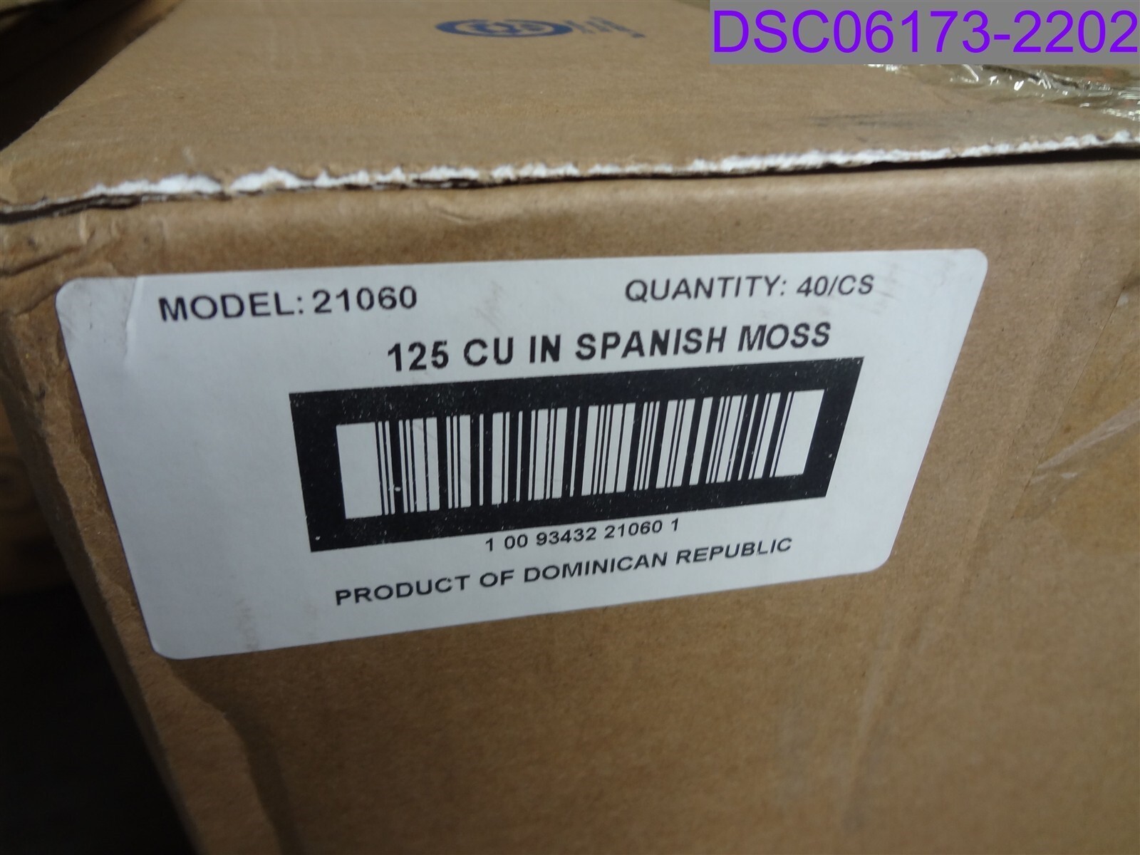Qty = 1 Box of 40: Crafters Square Spanish Moss 125 cu in P/N 21060