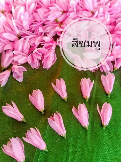 100pcs Champaka Head Fabric Plastic Artificial Craft Supply Bulks DIY Handicraft