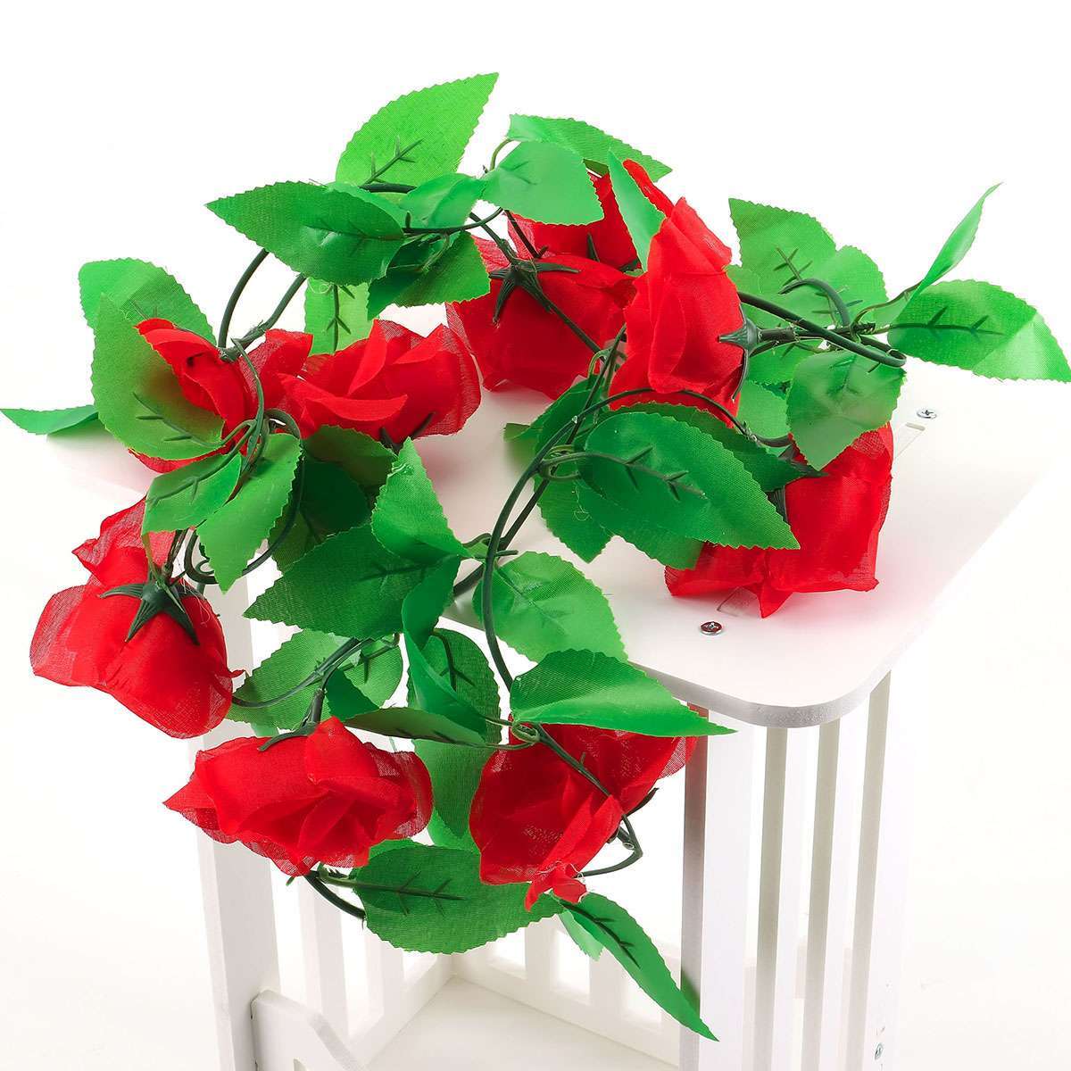 7.5 Ft Artificial Fake Rose Vine Garland Hanging Plants Home Wedding Decor USA
