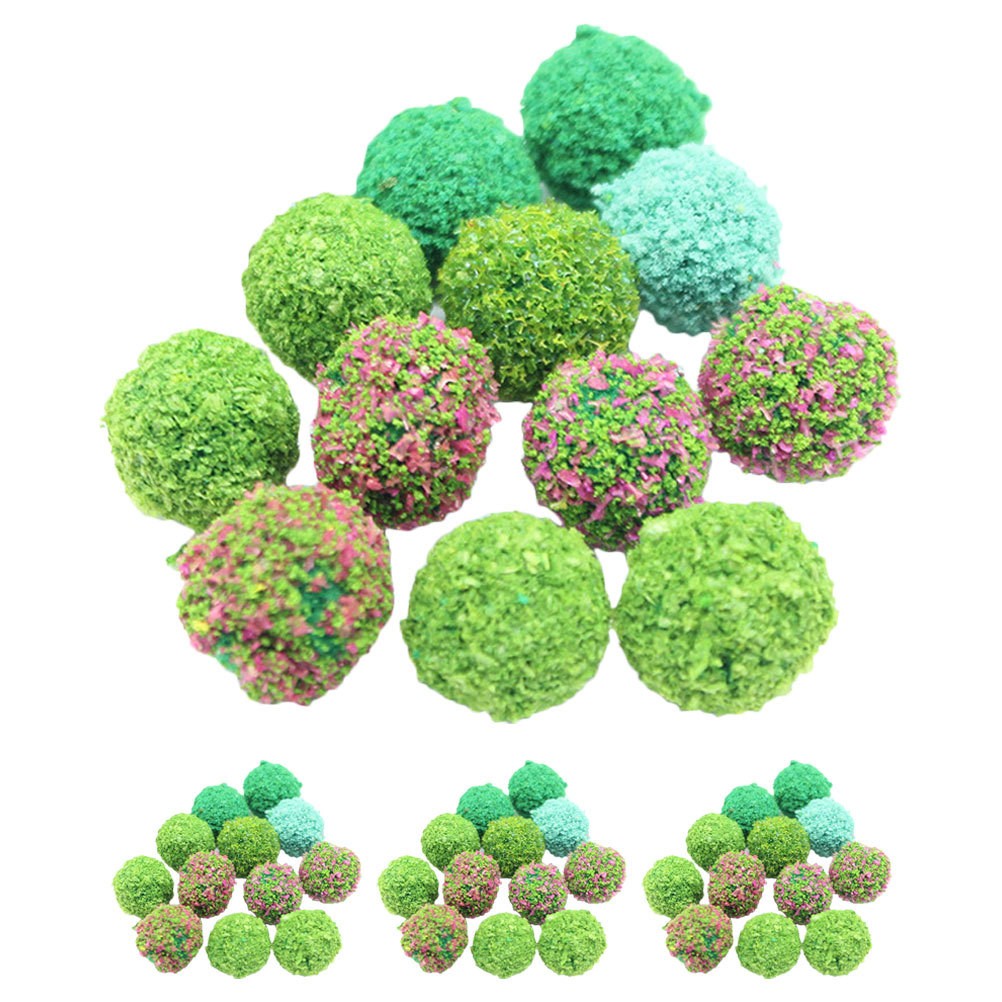 50Pcs Reusable Miniature Plant Ball Multi Color Simulated Flower Cluster Decor