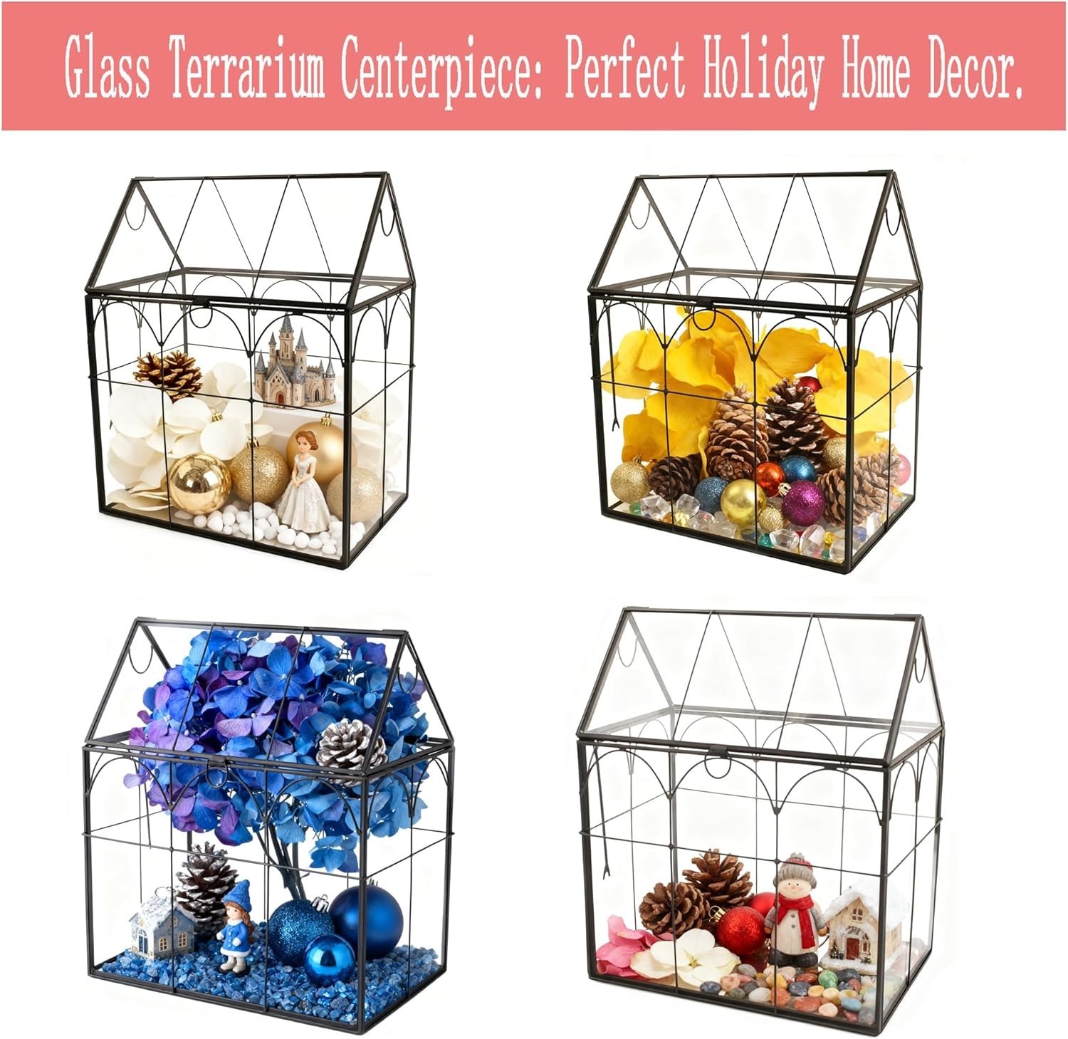 Glass House Geometric Terrarium for Plants