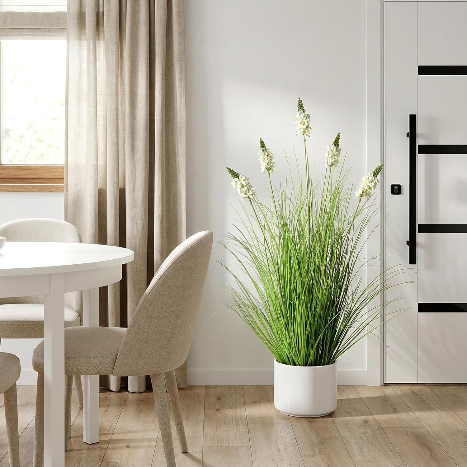 Artificial Plants Indoor Tall Grass Plants with Hyacinth Flower 35.4In Tall