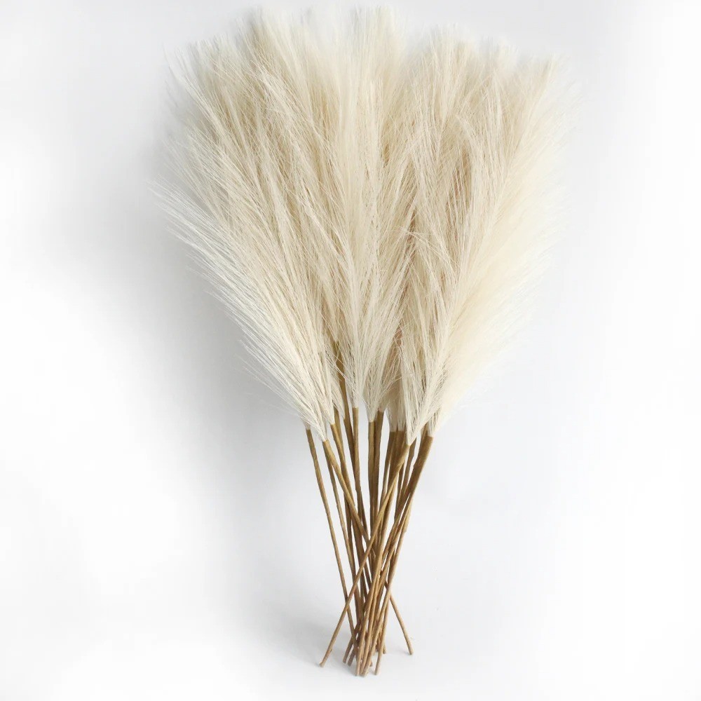 6PCS Artificial Pampas Grass Flowers Fake Reed Wedding Home Decor