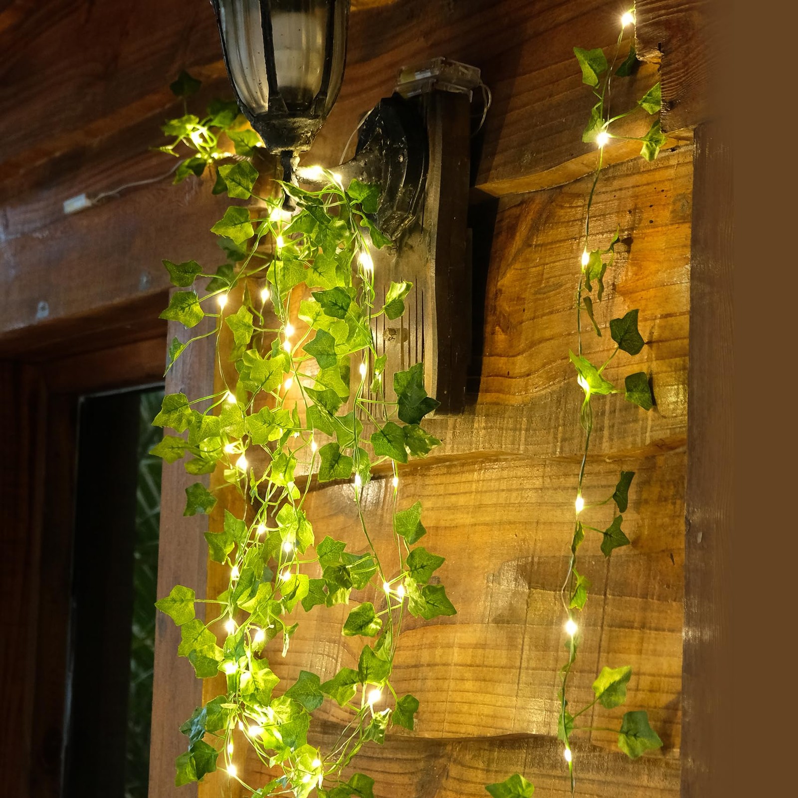 2 Pack 6.56 Ft Vines with Fairy Lights Battery Operated, 40 LEDs Artificial G…