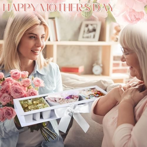 6 Pcs Flower Gift Box Set – Letter Shaped Fillable Cardboard for Mother’s Day, D