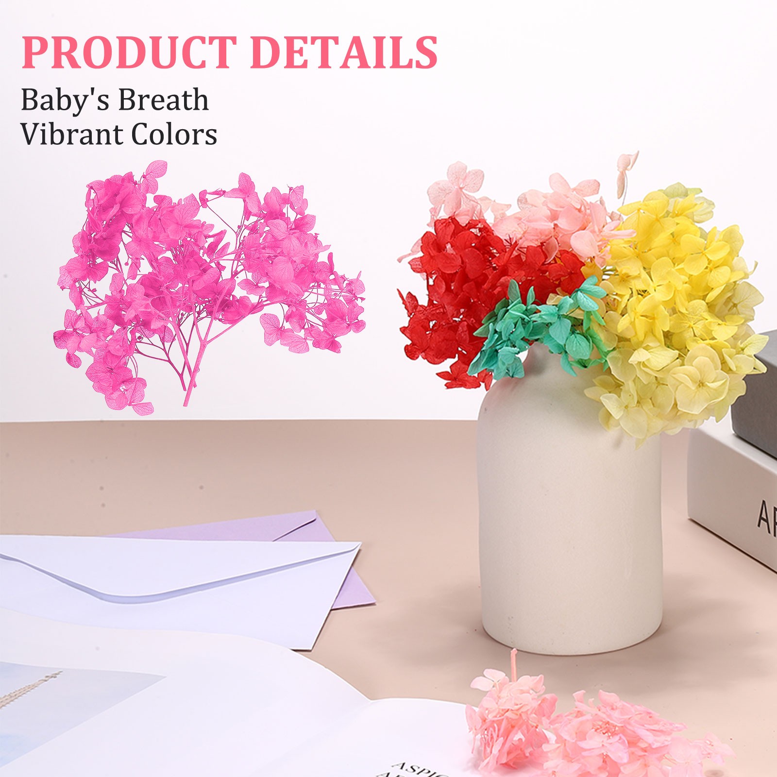 Rose Pink Dried Hydrangea Flower 10g Natural Pressed Flowers for DIY Resin Craft