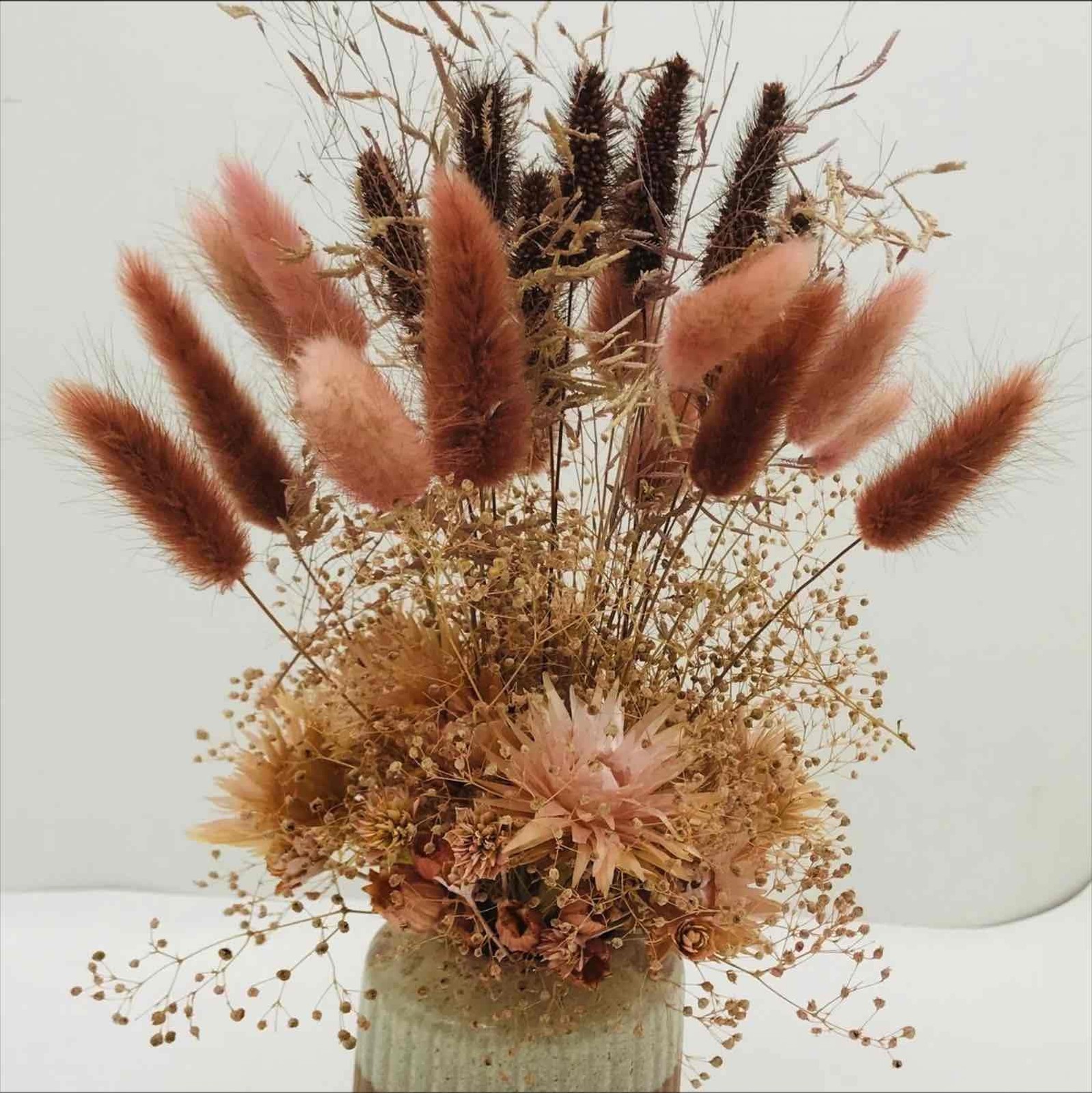 Natural Bunny Tails Dried Flowers – 120 PCS Rabbit Tail Grass, Lagurus Ovatus…