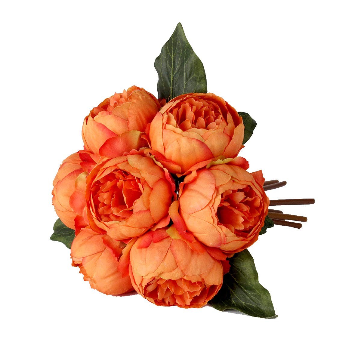 Louiesya Artificial Fake Flowers Peony 7 Flower Heads Silk Flower Arrangements W