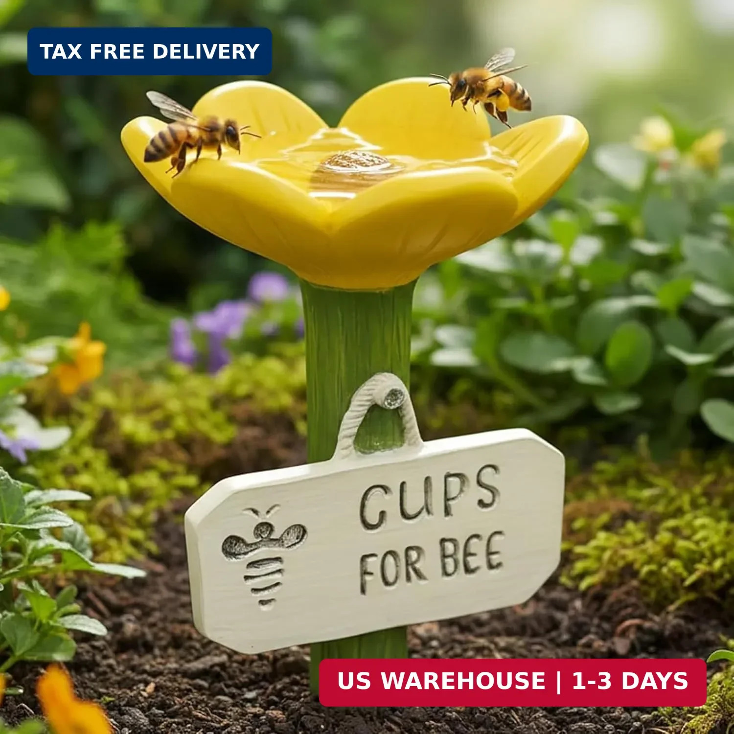 Bee Watering Station for Garden, Bees Bath, Flower-Shaped BeeWatering Stations,
