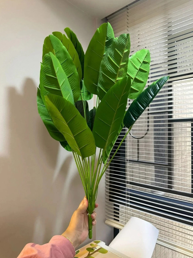 Leaves Artificial Plants Large Tropical Palm Tree Fake Banana Plants Leaves Real