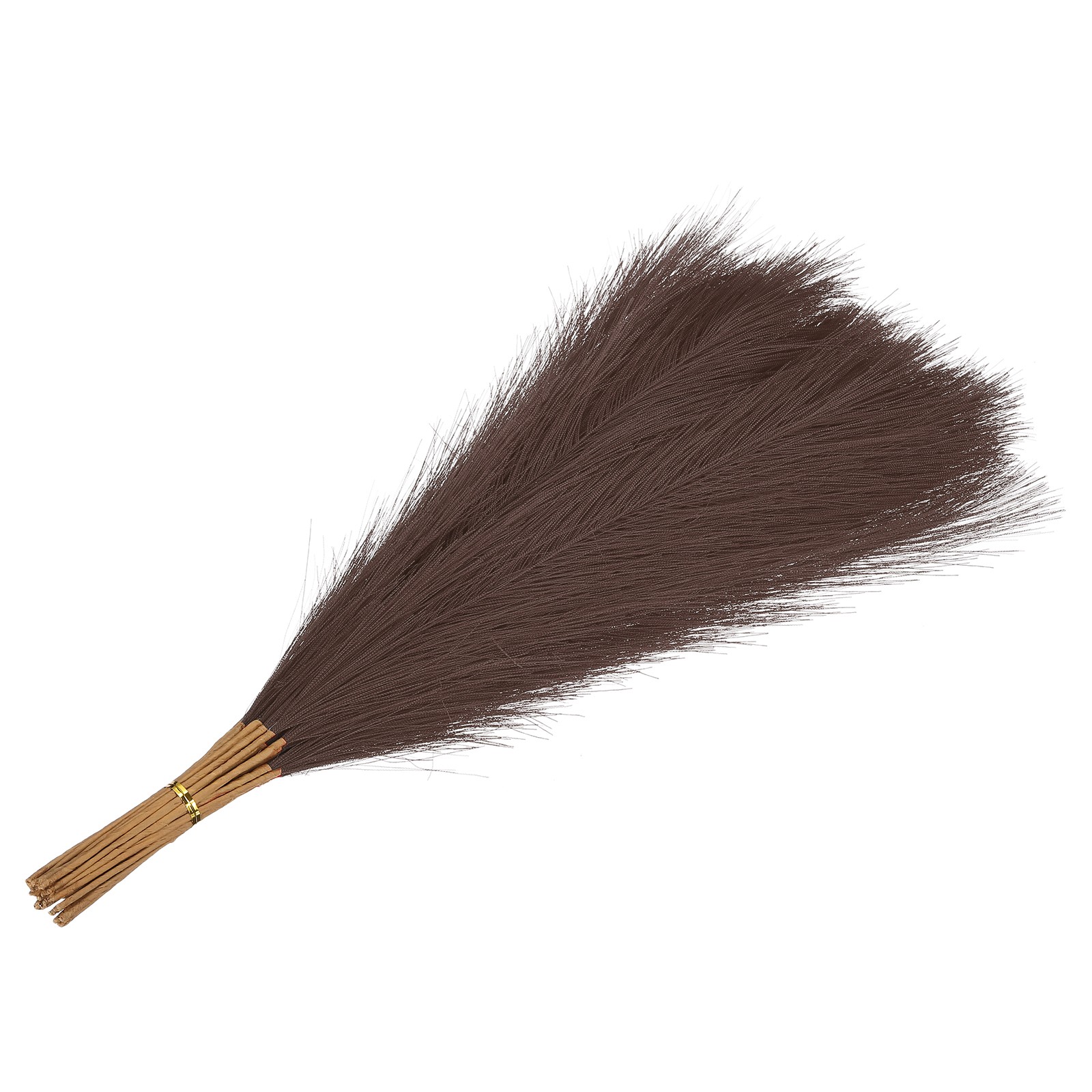 17.7in Pampas Grass Decor 30pcs Artificial Grass Fluffy Faux Dried Dark Brown