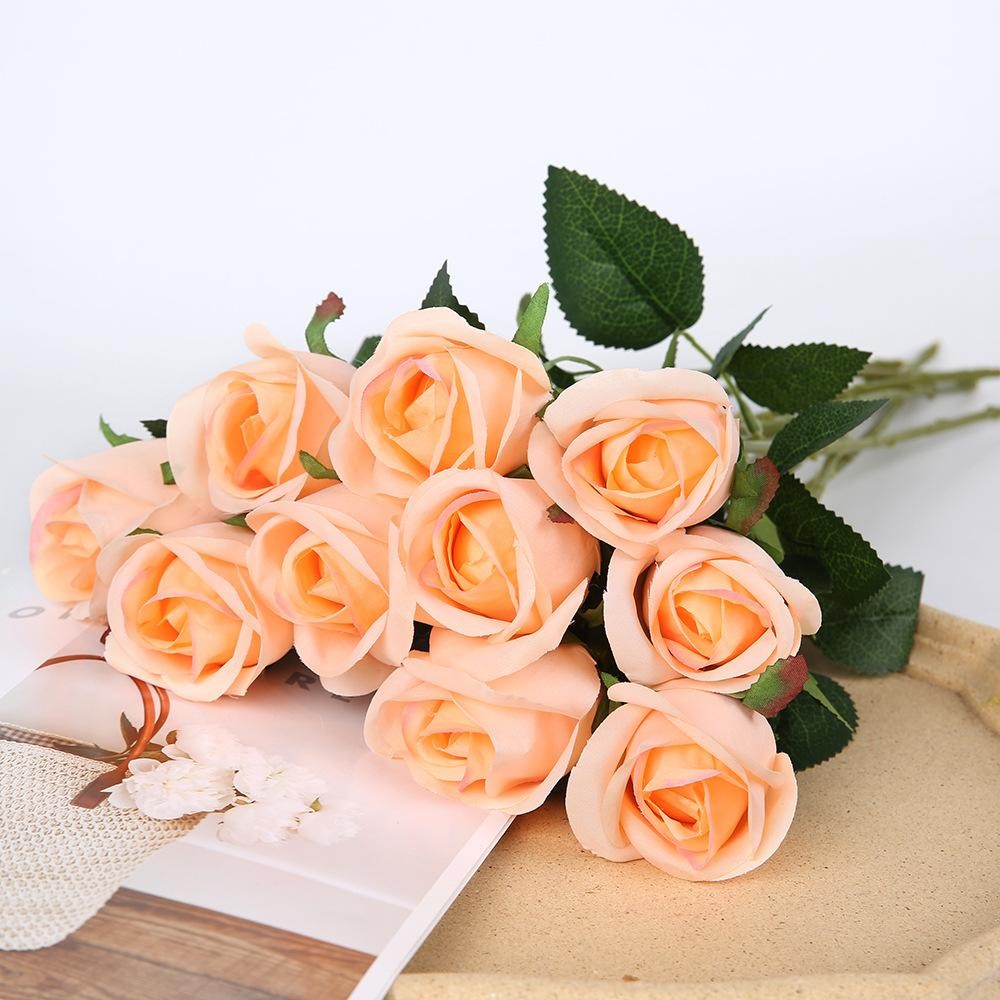 3-10× Red Roses Artificial Flowers Realistic Bouquet Home Decor Valentine Gifts