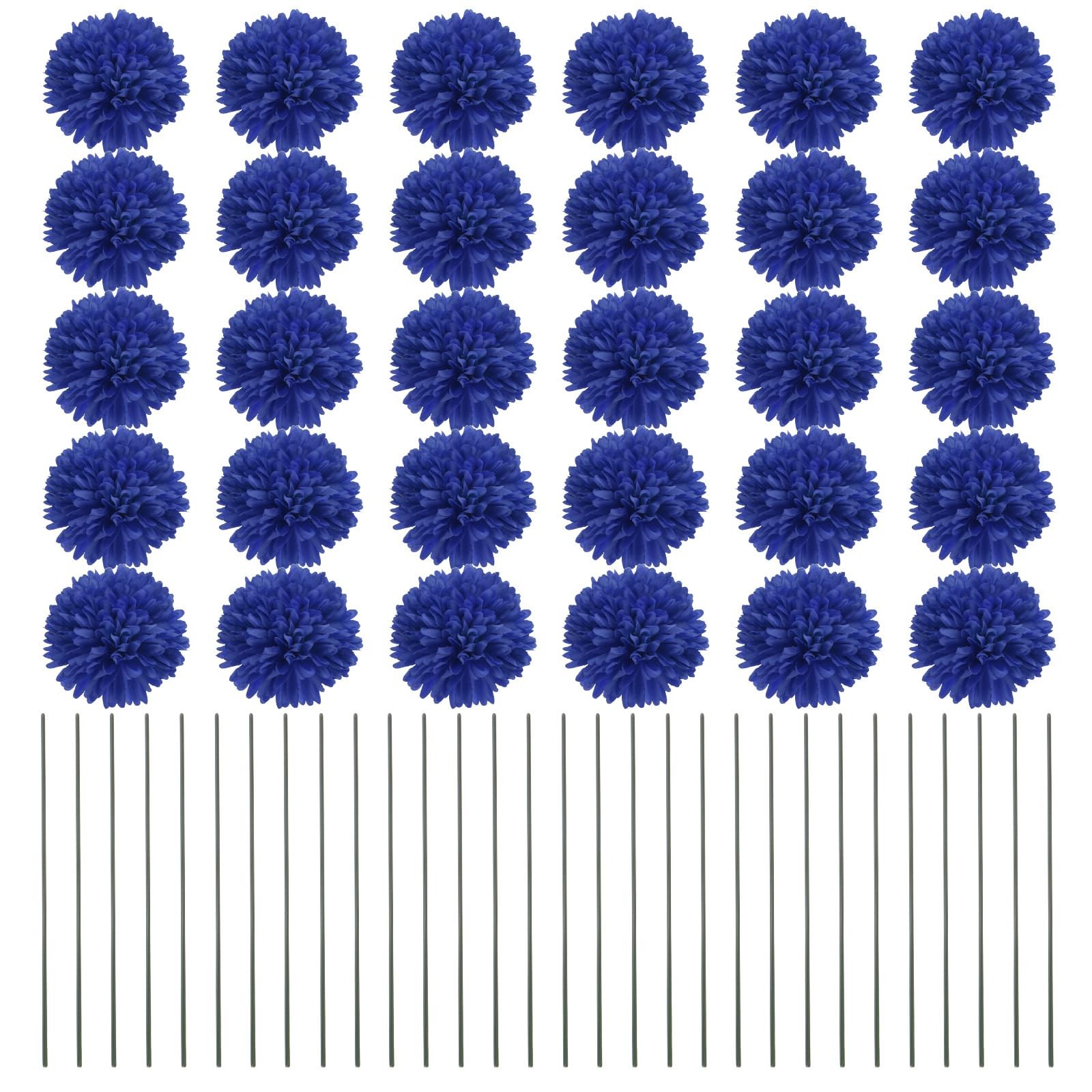 30-Pack Artificial Chrysanthemum Flowers,11 Inch Faux Chrysanthemum Silk Bouq…