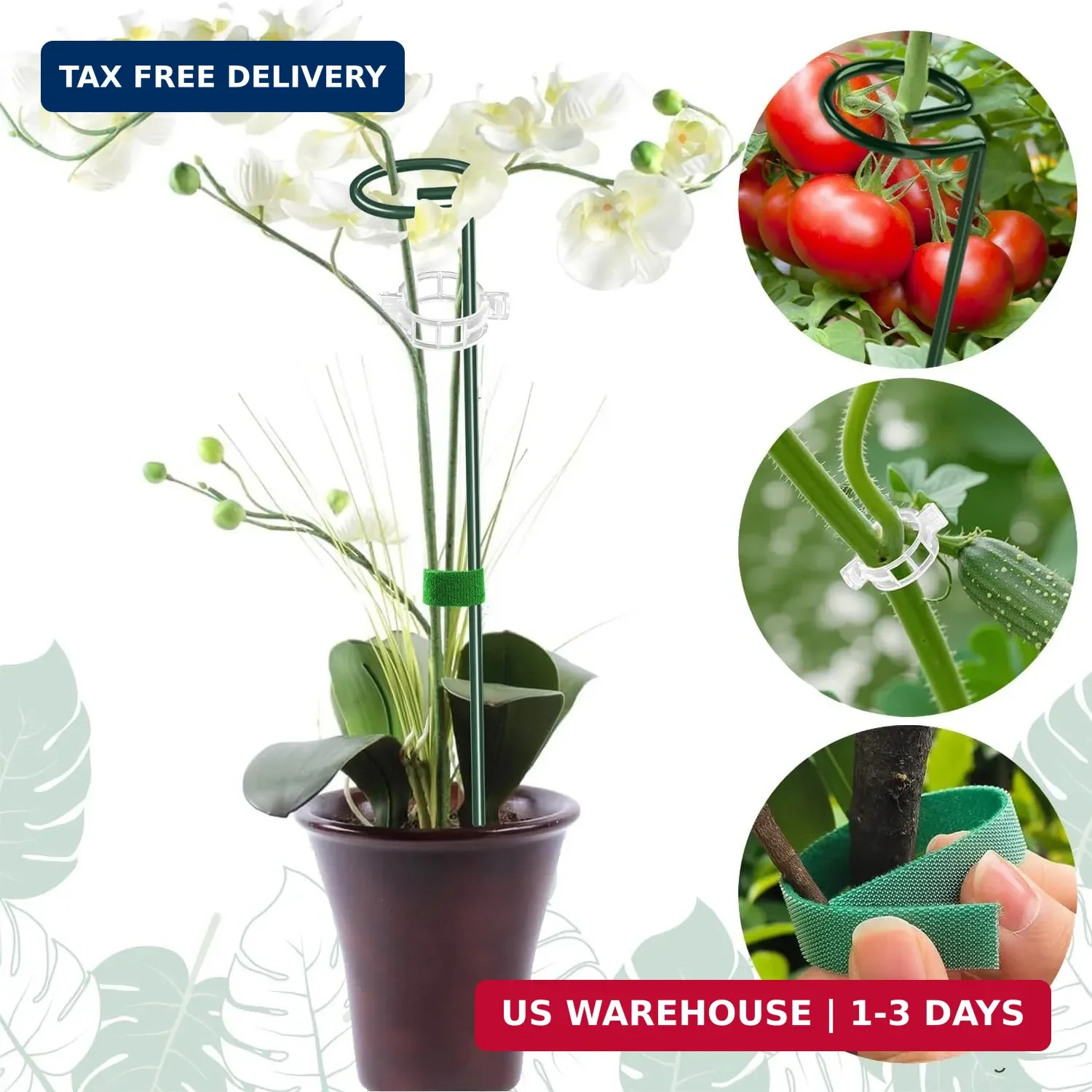 6 Pack 24 in Extendable Plant Support Stakes for Outdoor Plants and Flowers | Ad