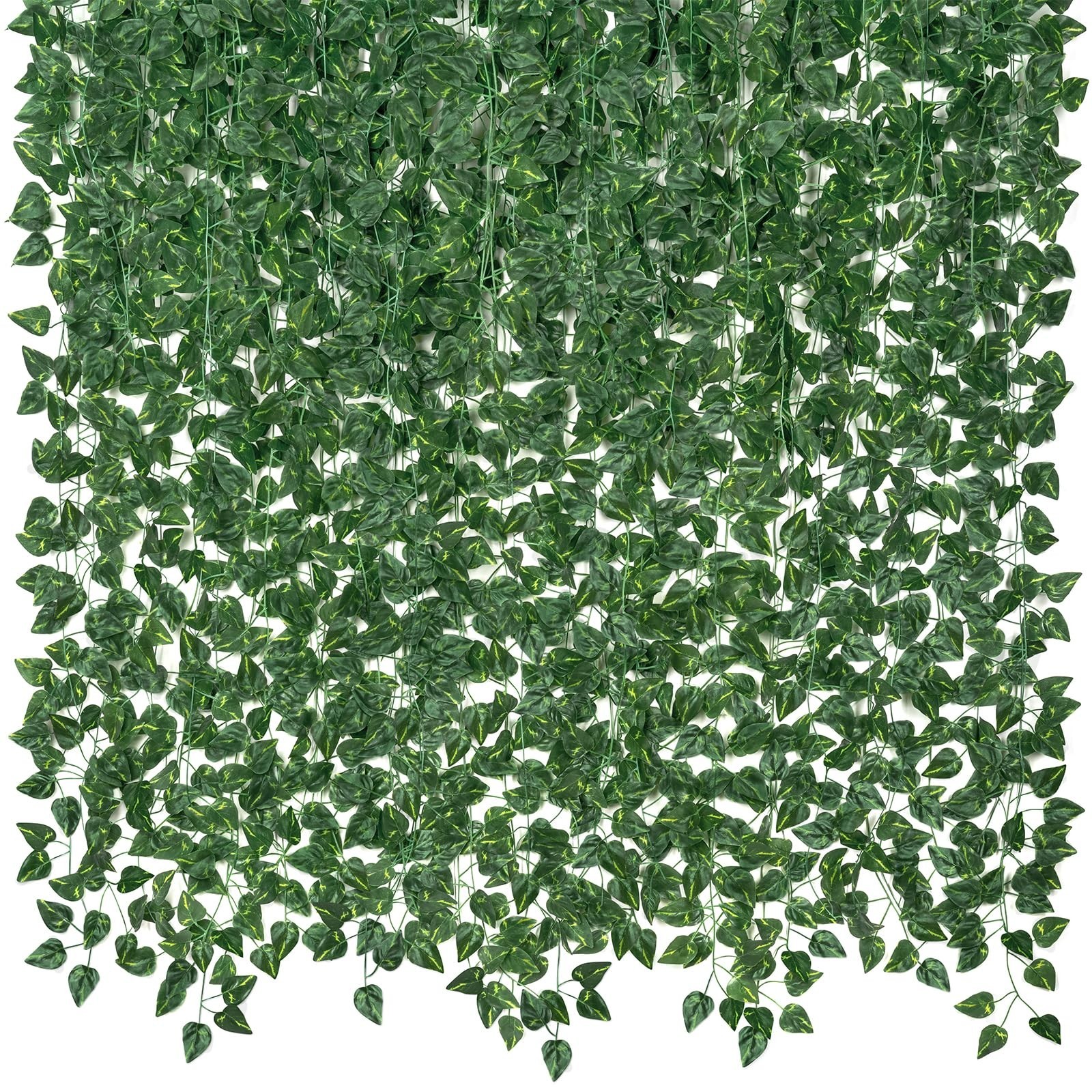 24 Pack 168Ft UV Resistant Artificial Ivy Garland – Fake Greenery Vines for Home