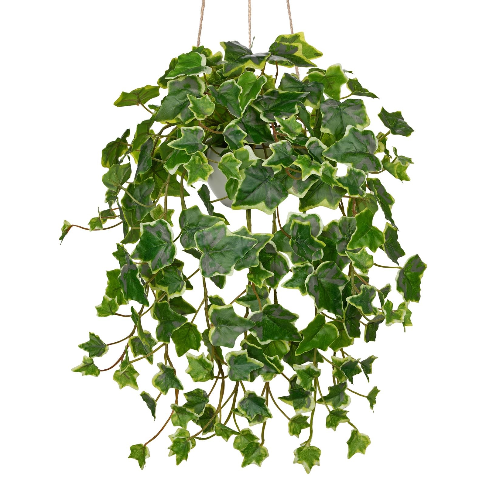 Fake Hanging Plants with Pots Artificial Potted Ivy Vine Greenery Wall Decor