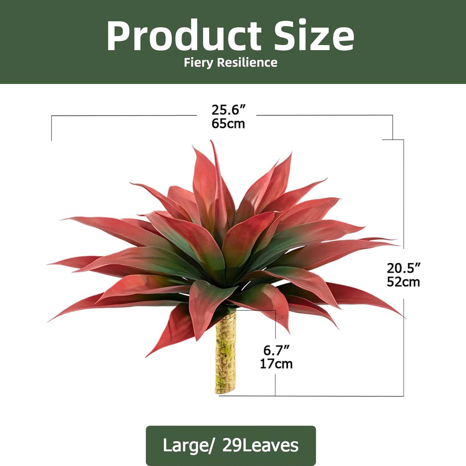 28″ Artificial Agave Plants – Set of 2 Faux Greenery for Home & Outdoor Decor