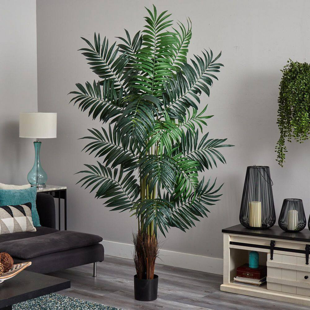 7.5 Ft. Artificial Bulb Areca Palm Tree