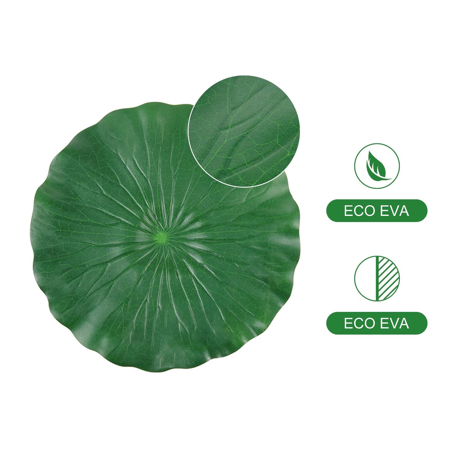 12 Pieces 4 Kinds Artificial Lotus Leaves Floating Foam Ornament Lily Pads Fo…