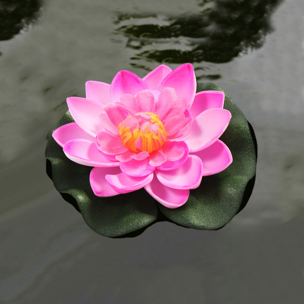 5PC Simulation Plant Artificial Water Lily Pool Float Pond Swimming Pool Decor