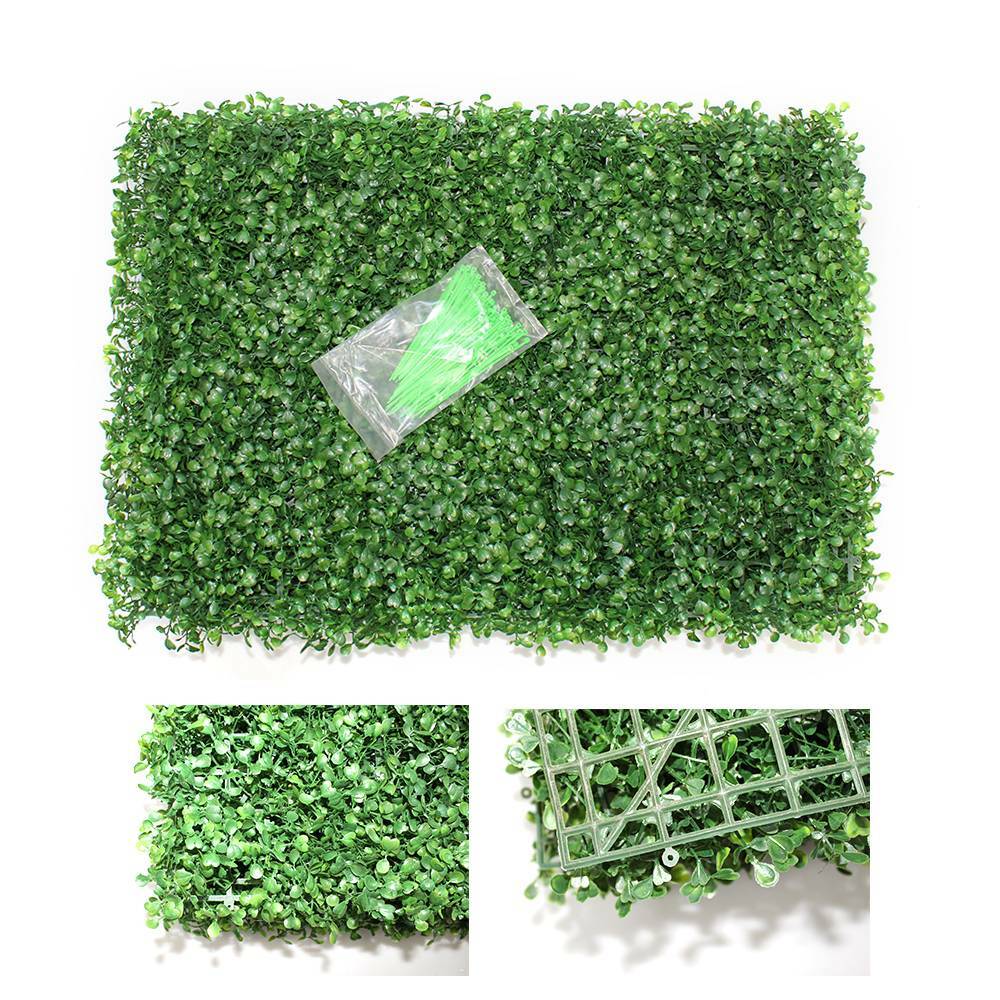 12Pcs 23.6×15.7″ Artificial Hedge Mat Fence Fake Plant Grass Wall Garden Panels