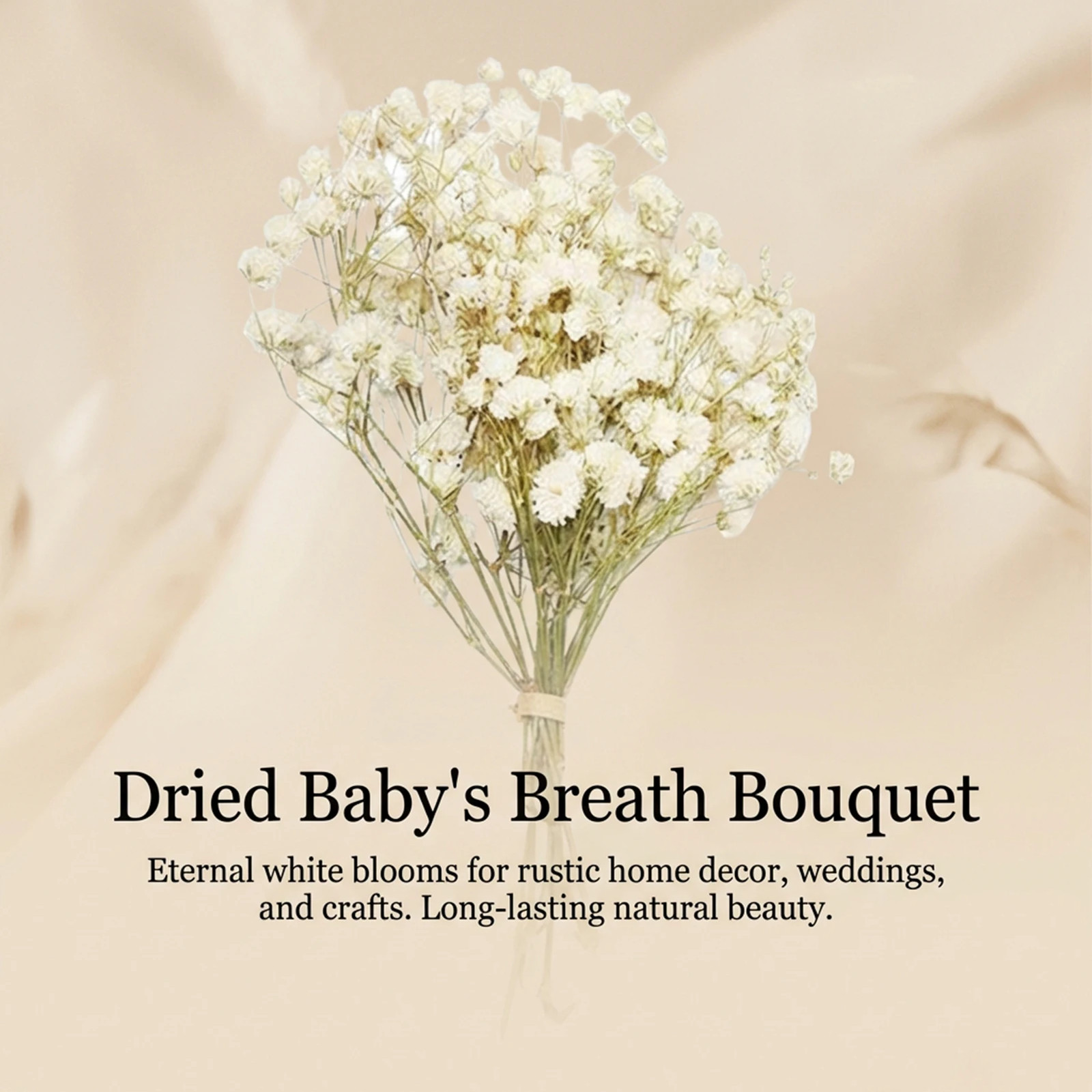 Preserved Mini Flower Bouquet with Baby’S Breath and Lover’S Grass for Home Wedd