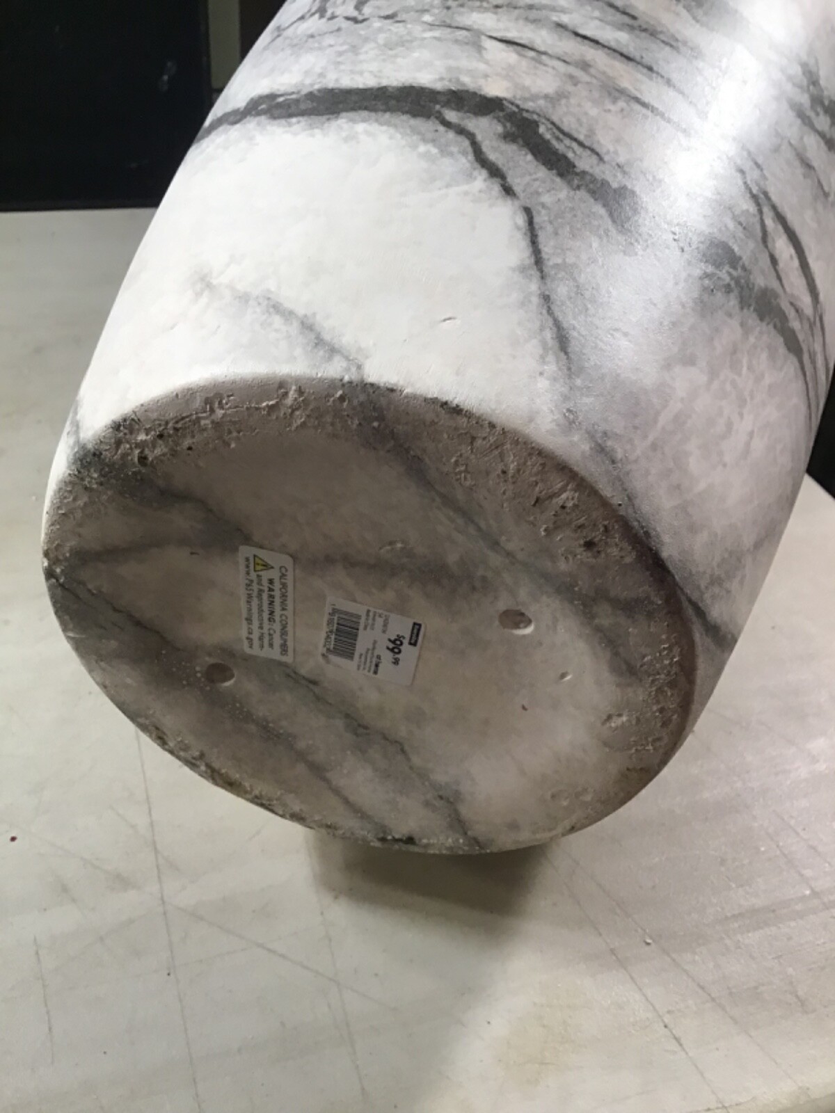 Agave with Marble Textured Planter 36” High