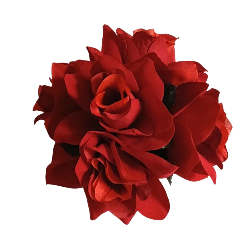 Red Rose Floral Arrangement Tea Cup POP-IN Romantic Elegant Wedding Holiday LOVE