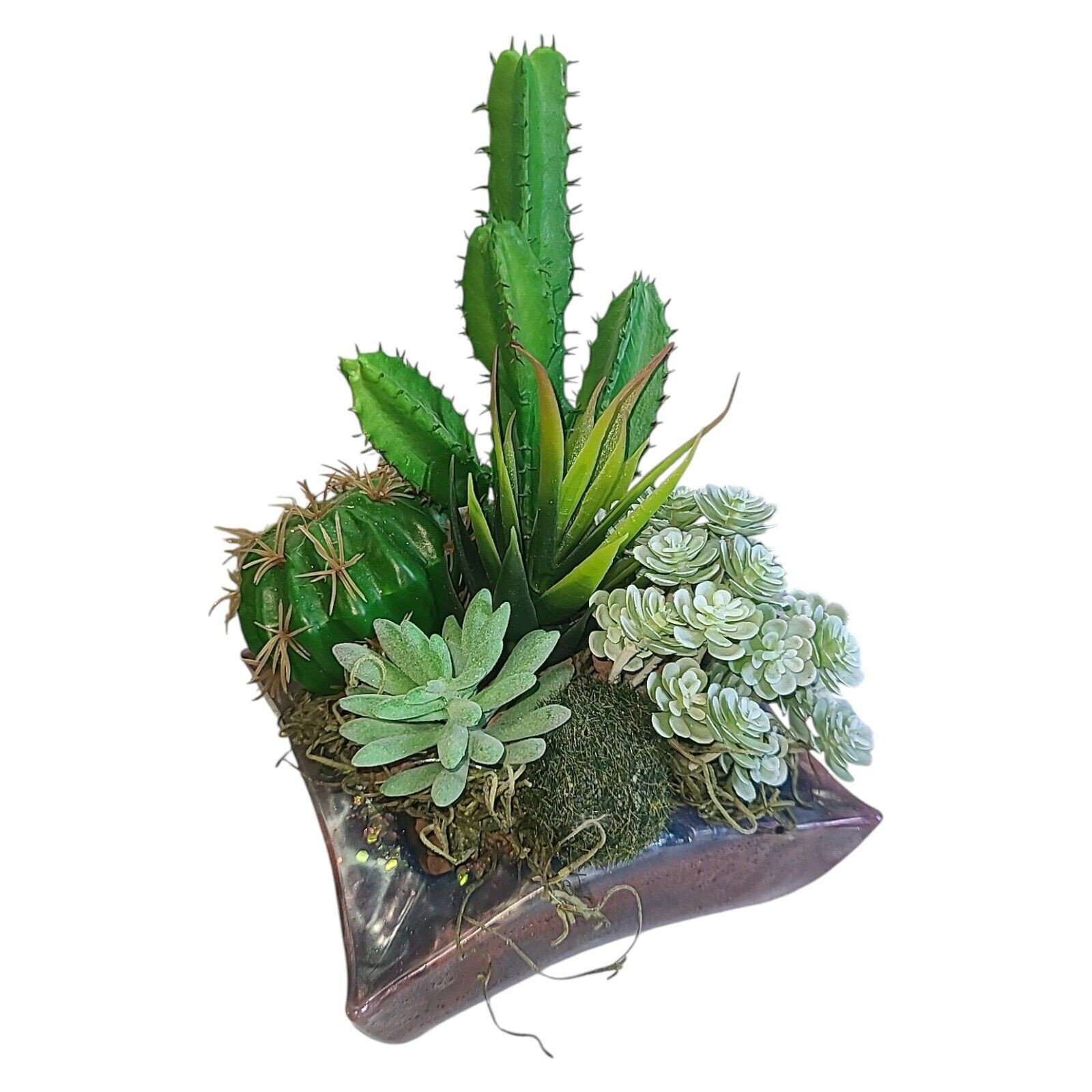 Small Artificial Succulent Flower Arrangement Centerpiece Plant 6″x6″x9″Tall