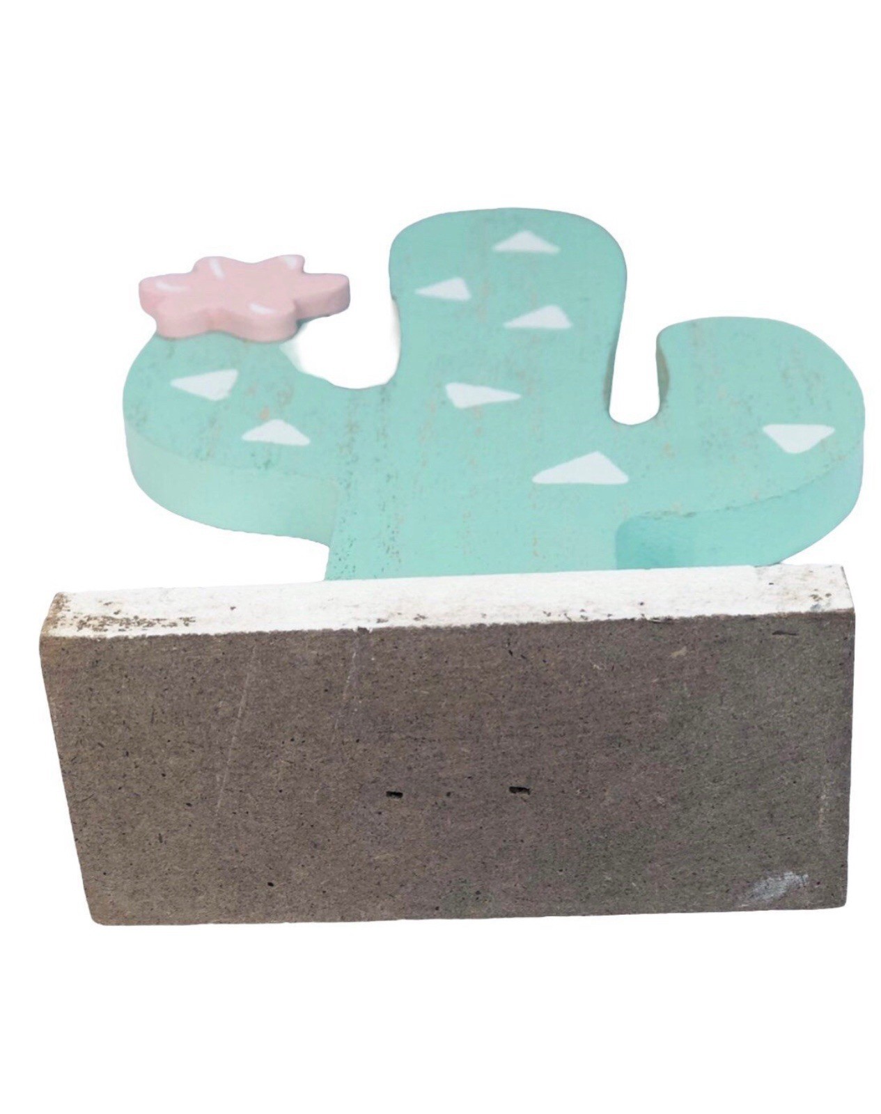 Mint Green Cactus w/Flower Decor- NEW