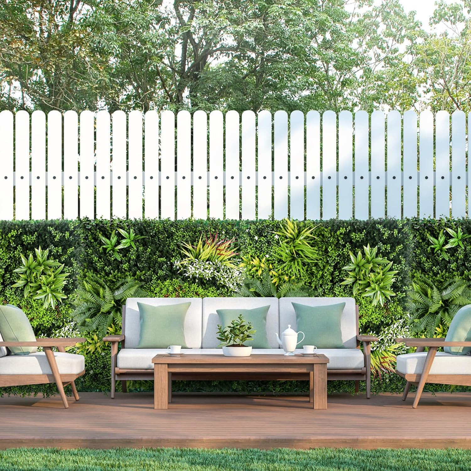 40″X40″ Boxwood Hedge Wall Panel – UV Protected Faux Grass Decor