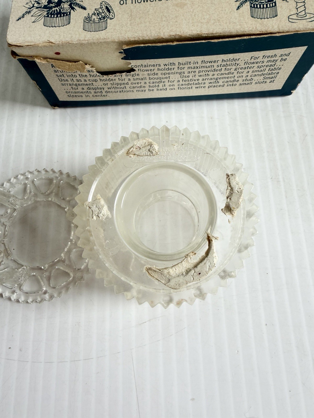 Lot Of 2 Vintage Plastic Flower Arranger Fashioner Flower Frogs Candlestick