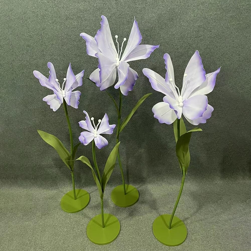 Set of 4 Giant Artificial Butterfly Flowers Wedding Decorations for Reception…