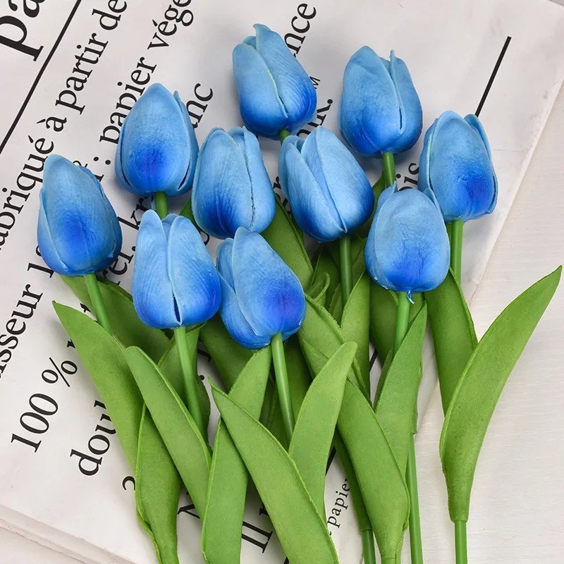 Real Touch Artificial Tulips Bridal Home Wedding Party Festival Decor USA-10 PCS