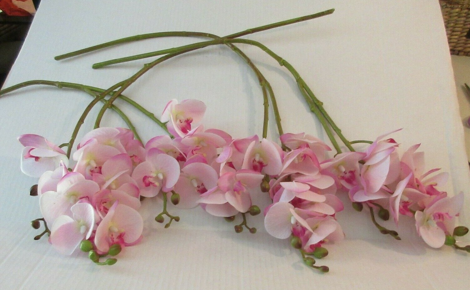 Artificial Butterfly Orchid Floral Flower Double Stem 9 Blooms Home Decor Weddin