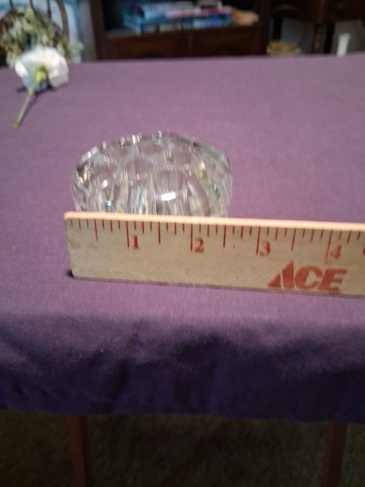 Clear Glass Flower Frog Multi-Hole Floral Arranger 3.5 in W x 1.5 in H