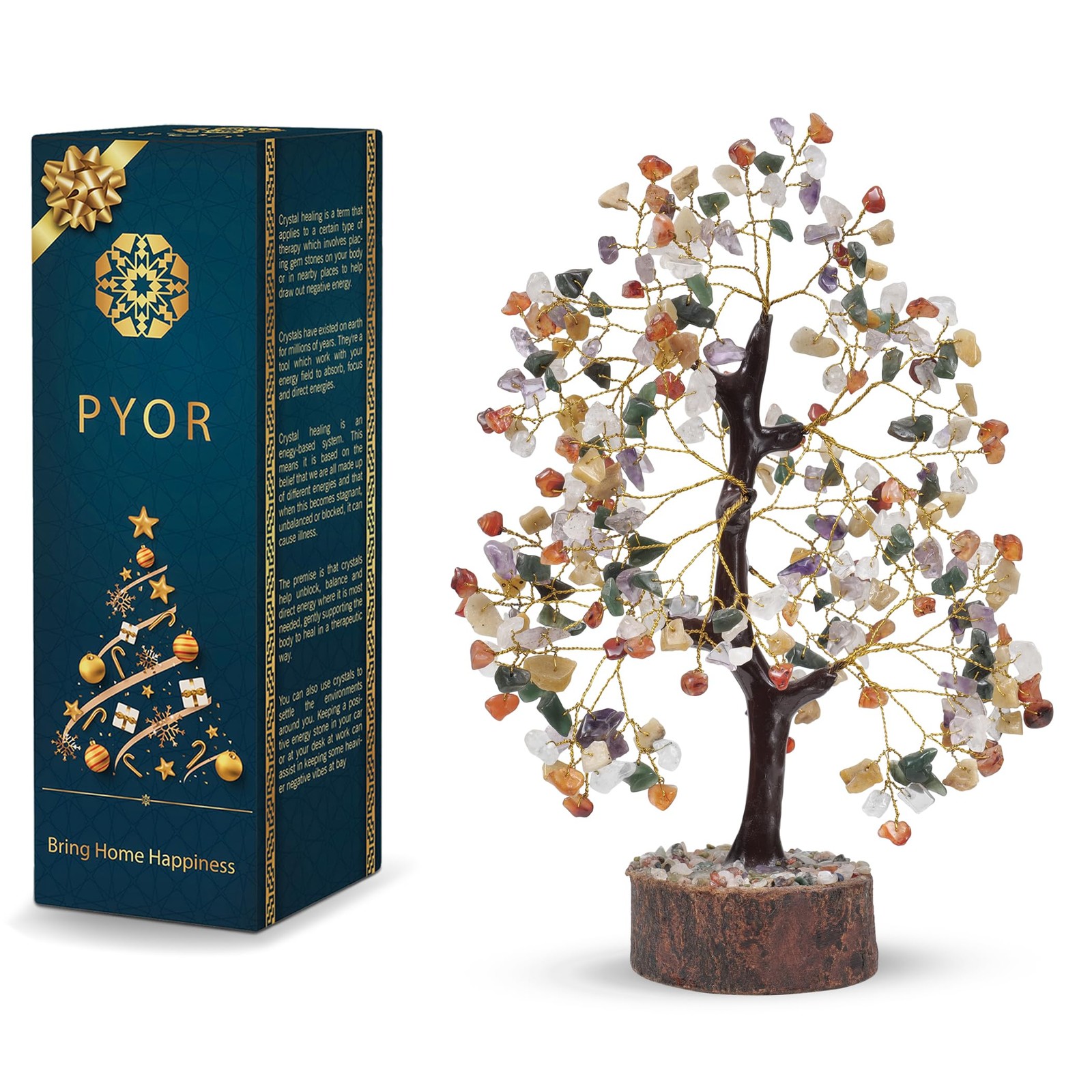 Chakra Money Tree, Crystals, Spiritual 10 in – 12 in, A-chakra Mix Tree G