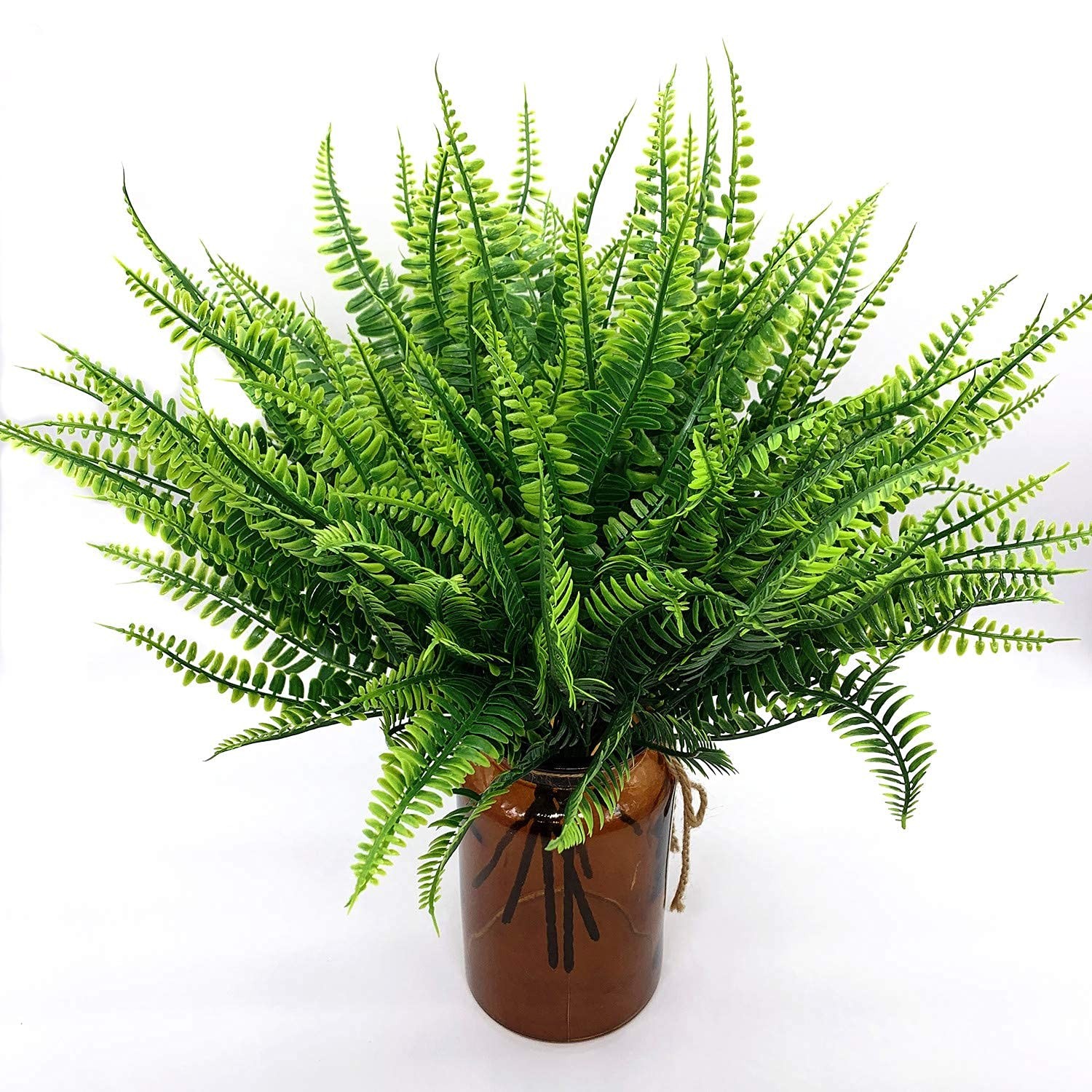 Artificial Boston Fern Plant Bushes, Plastic Shrubs Grass Leaves Fake Plants …