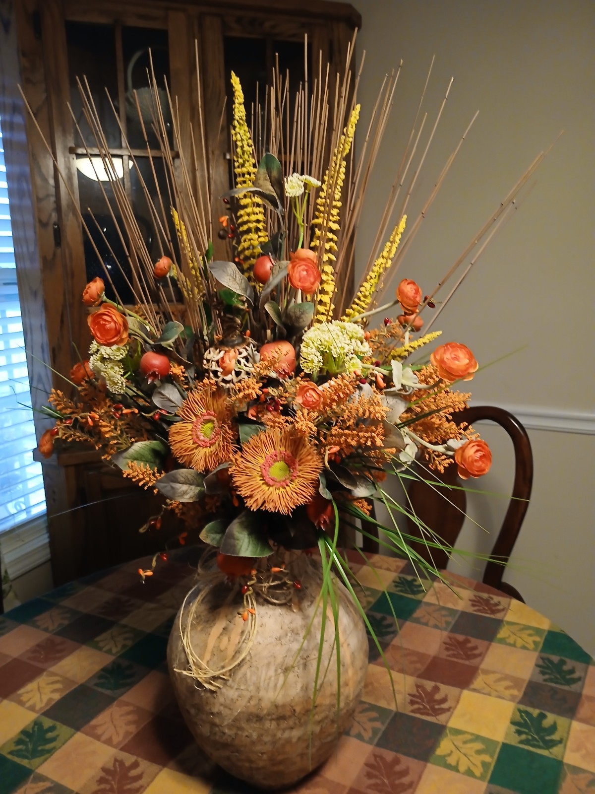 Large Fall Holiday Centerpiece Floral Arrangement