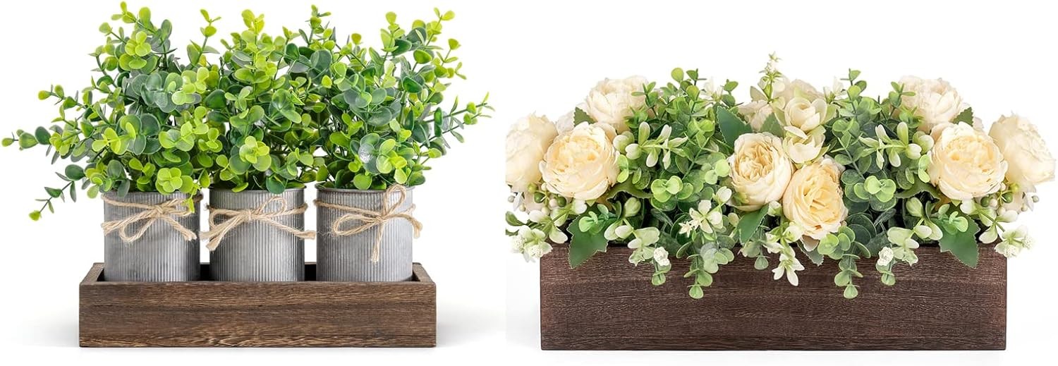 Centerpiece Table Decorations Dining Room Decorative Galvanized Metal Pots &