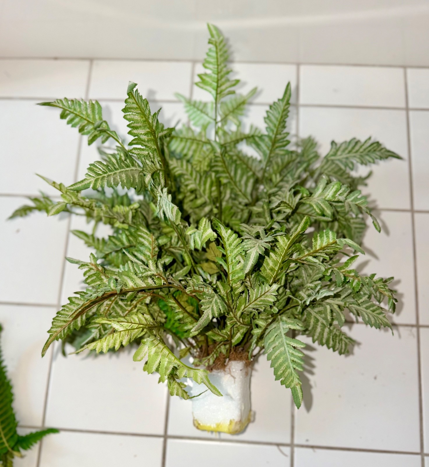 Artificial 2’ Green Fern Plant Leaves Silk Fake Faux Arrangement