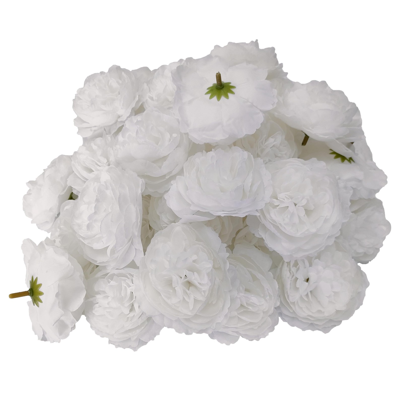White Rose Heads Artificial Bulk,3.3” Artificial White Roses,40 Pcs Silk Ros…